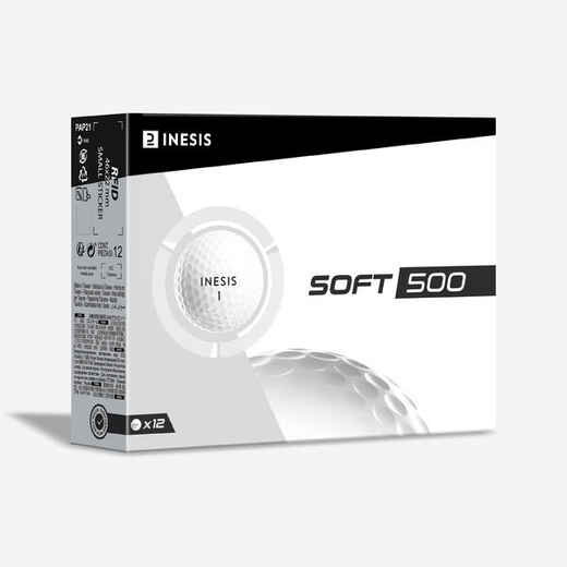 
      GOLF BALLSx12 - INESIS SOFT 500 WHITE
  