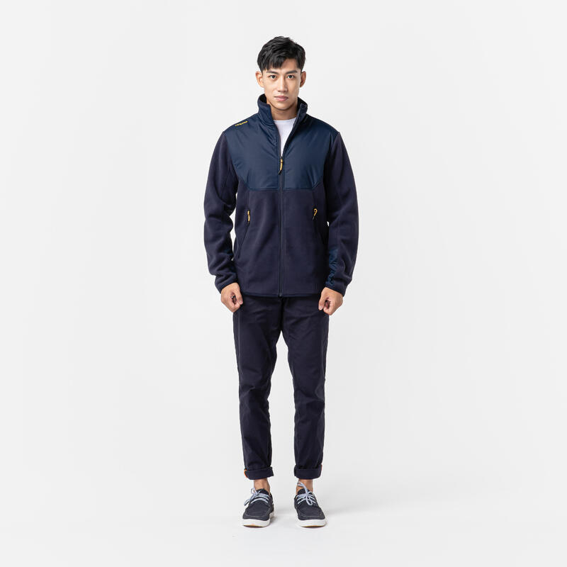 Men's warm sailing fleece 500 - Blue/black