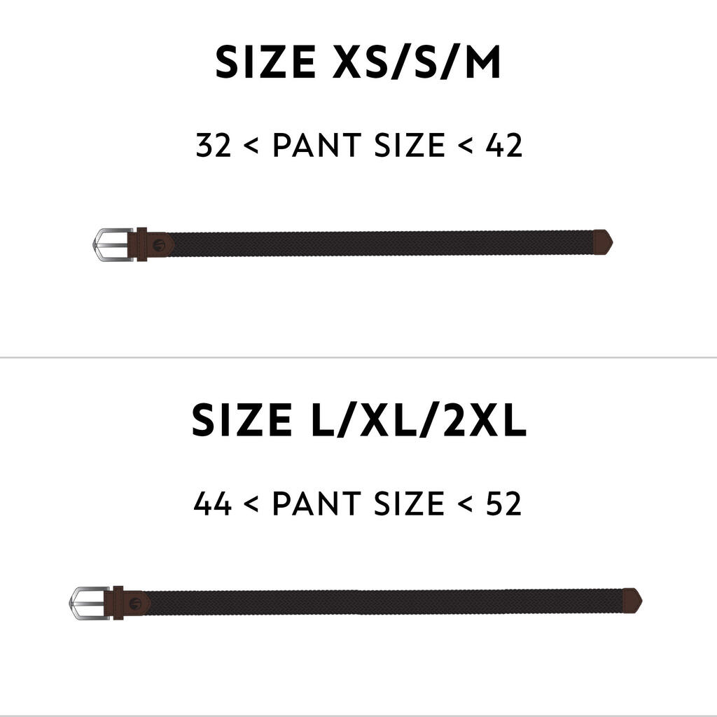 Cinturón de golf extensible trenzado negro