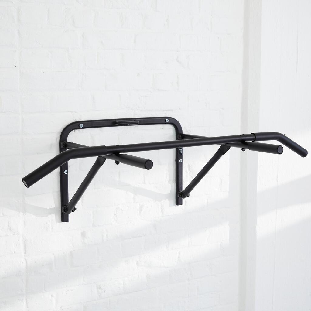 Folding wall-mounted pull-up bar
