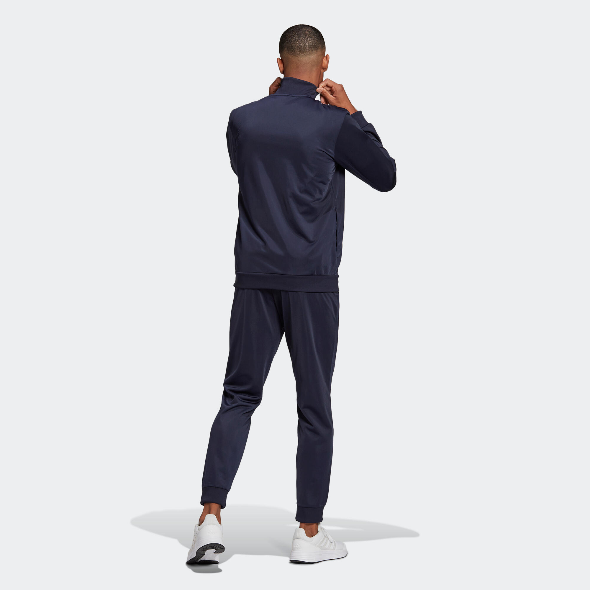 Tuta uomo fitness Adidas senza cappuccio blu ADIDAS | DECATHLON