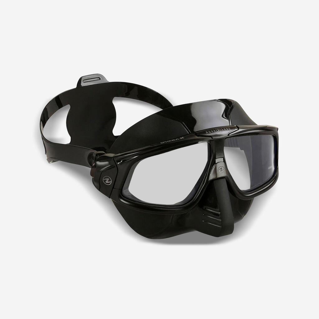 Maska na nádychové potápanie unisex Aqualung Sphera X čierna