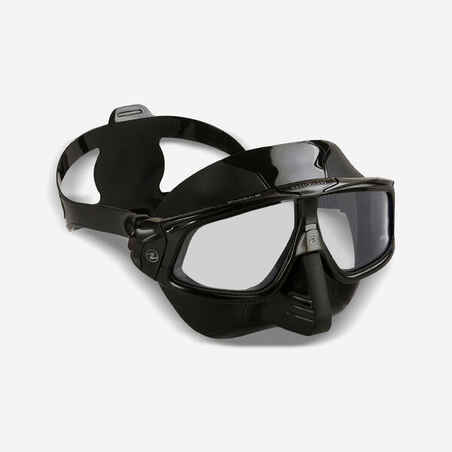 Črna maska za potapljanje na dah SPHERA X