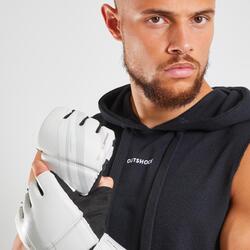 Mezzi guanti adulto cardio boxing 100 grigio chiaro