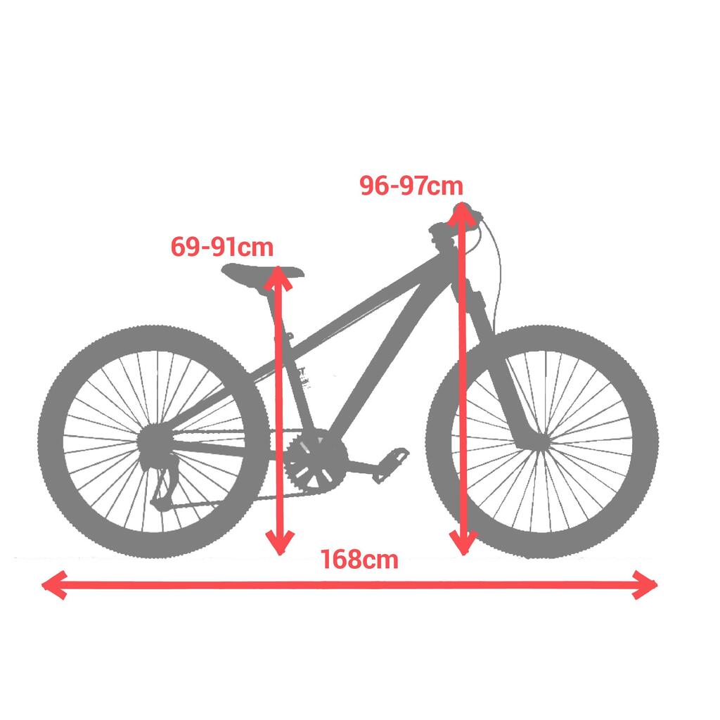 Vaikiškas (9–12 m.) kalnų dviratis „Rockrider ST 500“, 26 col. ratai, mėlynas