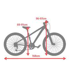 Παιδικό ποδήλατο βουνού ST 500 26-ιντσών για ηλικίες 9-12 ετών - Πορτοκαλί