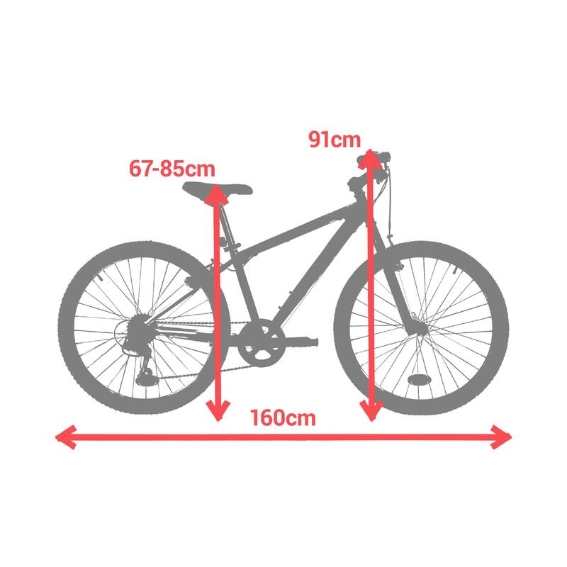 Bici Mtb bambino 9-12 anni ROCKRIDER ST 500 nera 24 POLLICI