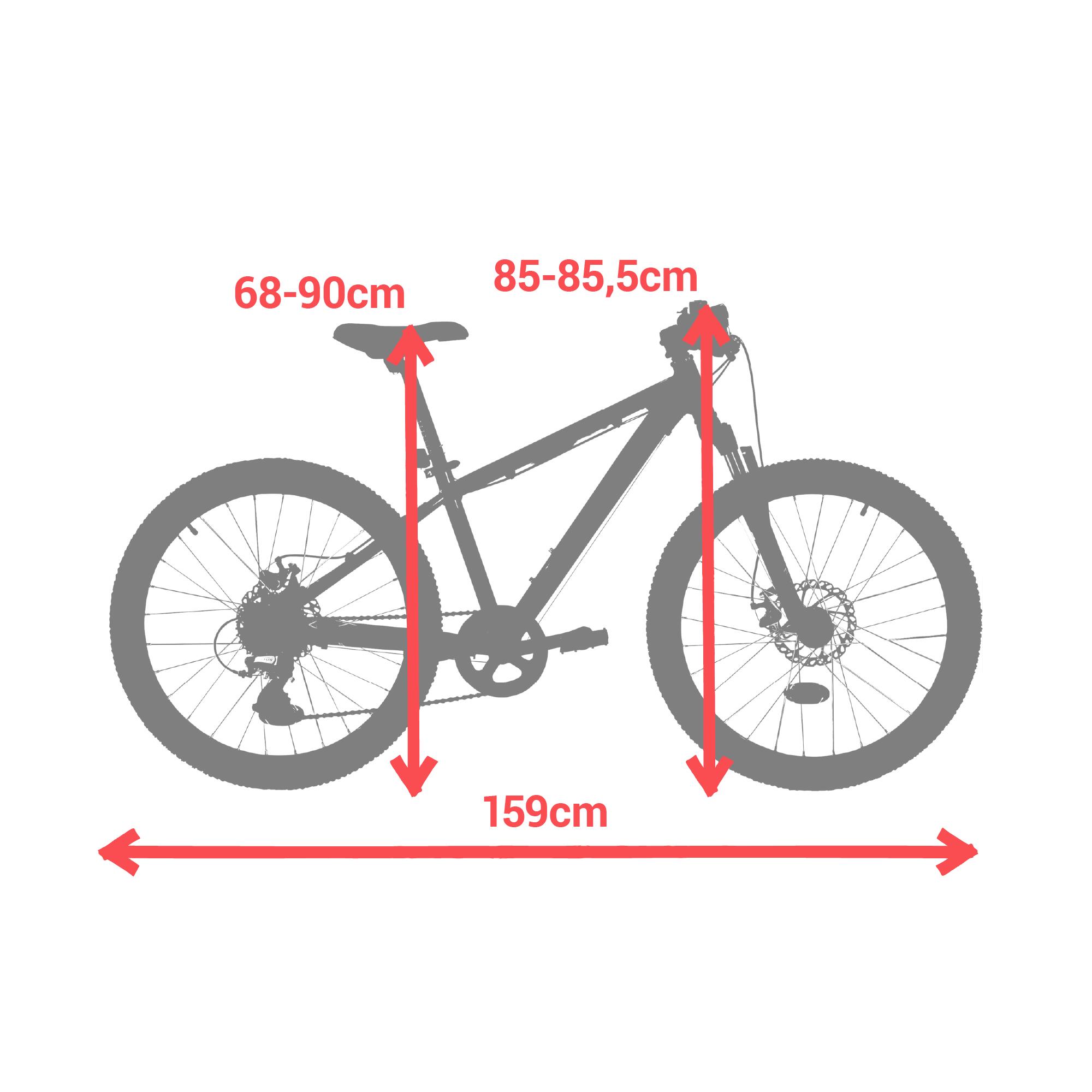 Kids' 24-inch lightweight aluminium mountain bike, red 23/23