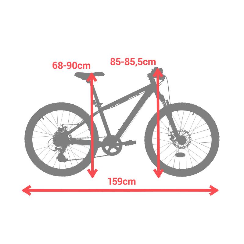 Bicicleta de montaña niños 24 pulgadas aluminio Rockrider ST 900 rojo 8-12 años