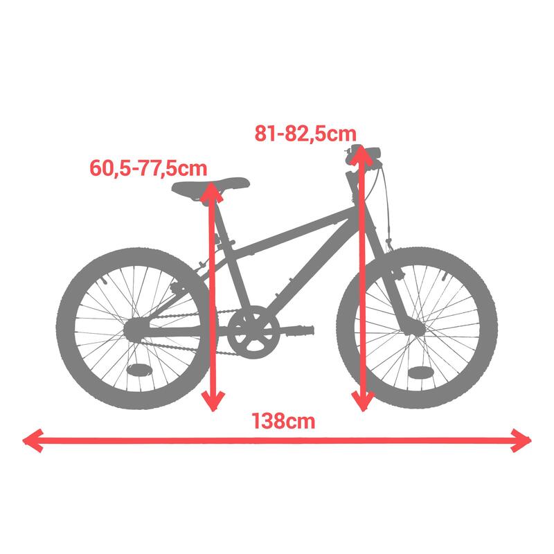 Bicicleta de montaña niños 20 pulgadas Rockrider ST 500 negro 6-9 años