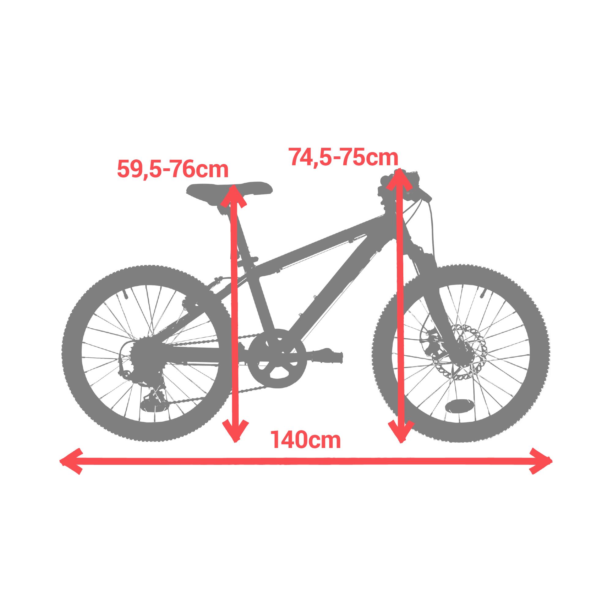 Kids' 20-inch lightweight aluminium mountain bike, red 20/20