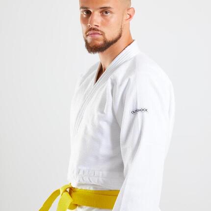 Kimono de judo pour débutant adulte, blanc