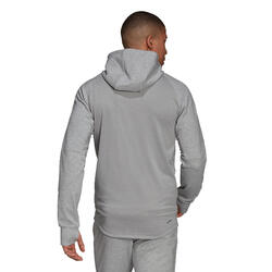 CHAQUETA CAPUCHA FITNESS ADIDAS HOMBRE GRIS ADIDAS | Decathlon