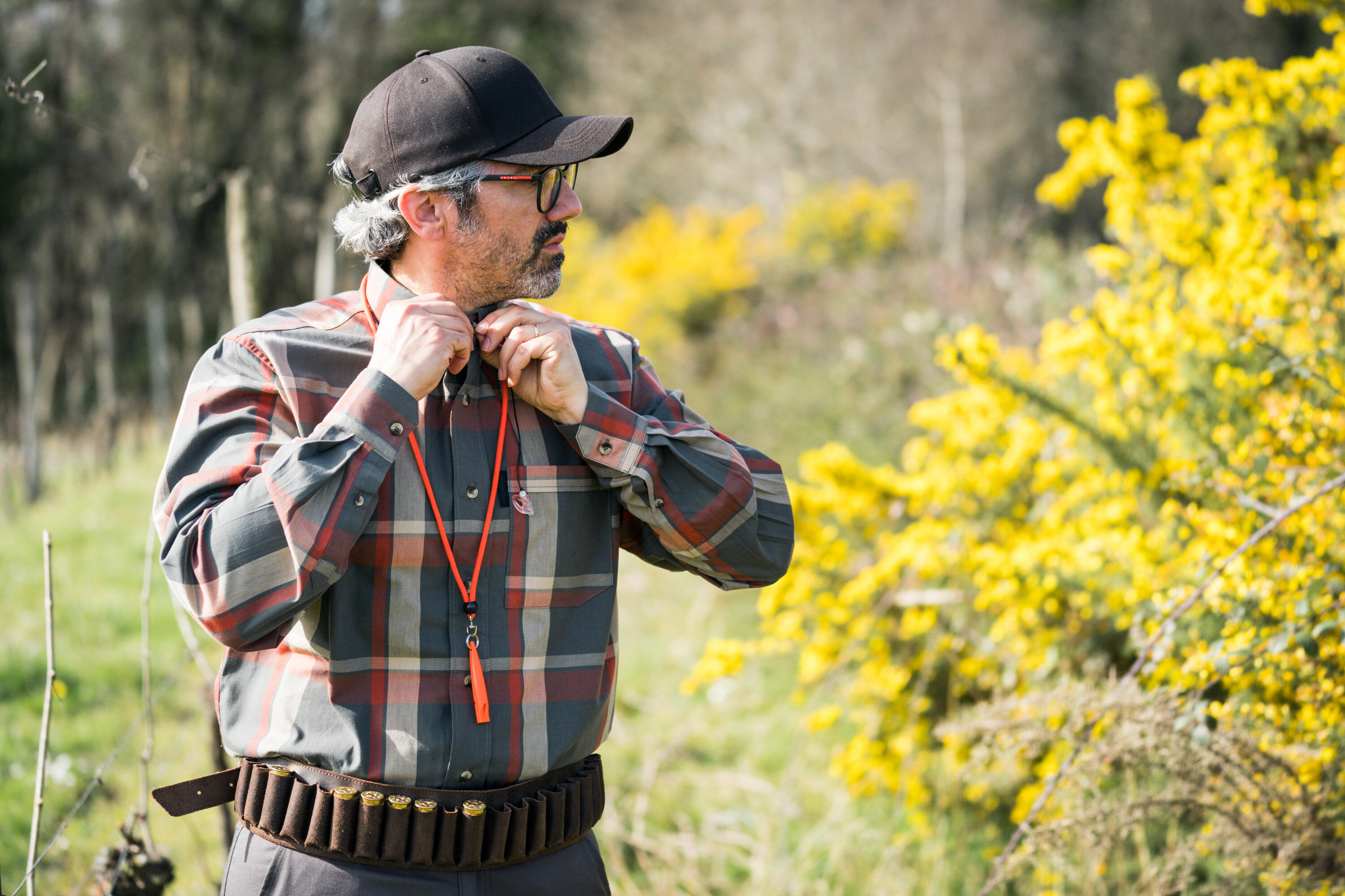 Long sleeve hunting shirt SG100 LTD - Green and Red 4/8