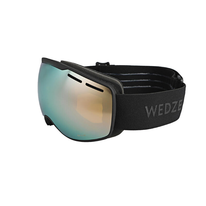 KIDS’ AND ADULT SKIING AND SNOWBOARDING GOGGLES GOOD WEATHER - G 900 S3 - BLACK