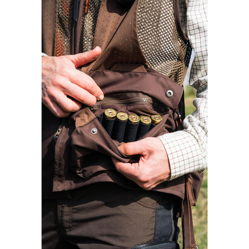 Gilet chasse respirant homme - 520 marron V2