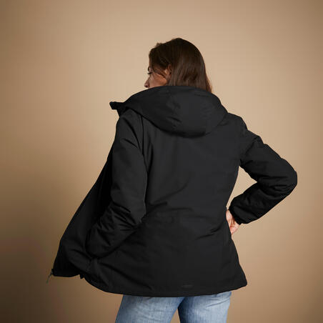 Куртка лижна жіноча 100 зимова чорна