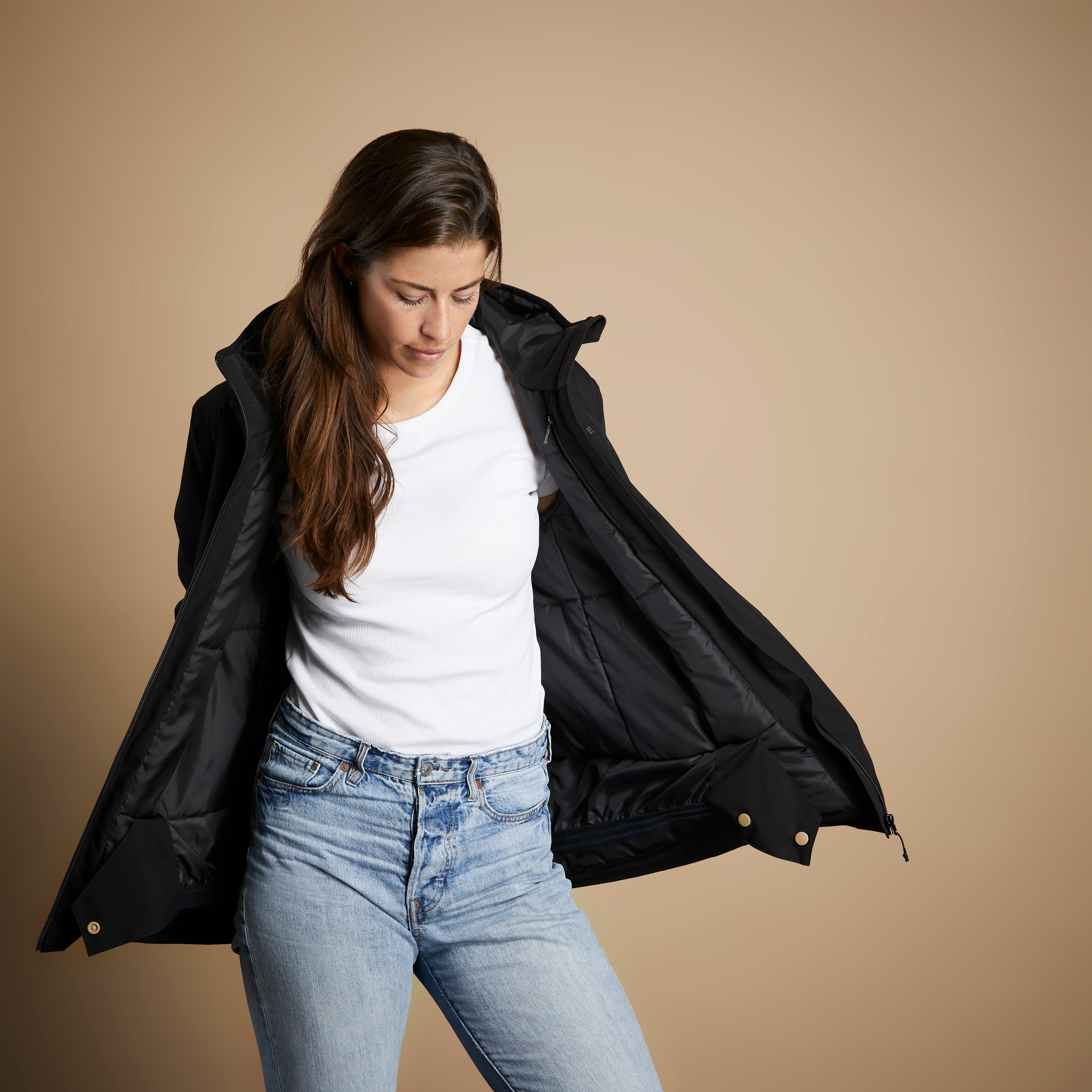 Women’s Ski Jacket - 100 Black - WEDZE