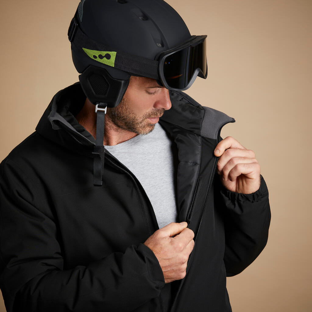 Vīriešu slēpošanas un snovborda jaka “100”, melna
