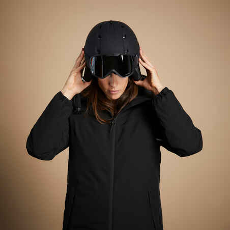 Chaqueta de esquí y nieve impermeable Mujer Wedze Ski-P JKT100 negro