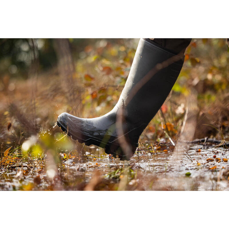 BOTTES DE PLUIE CHAUDES FOURREES LAND 500 MARRON