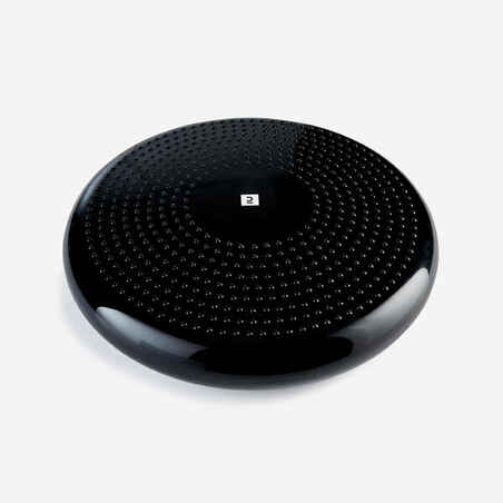 Fitness Reversible and Adjustable Balance Cushion Soft Disc - Black