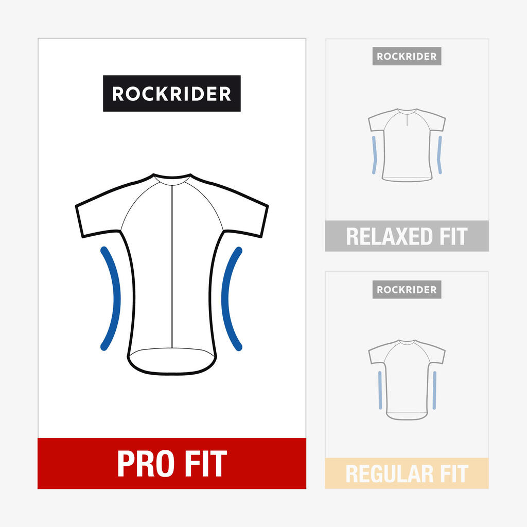 Cyklistická bunda na MTB XC modrá strih Slim