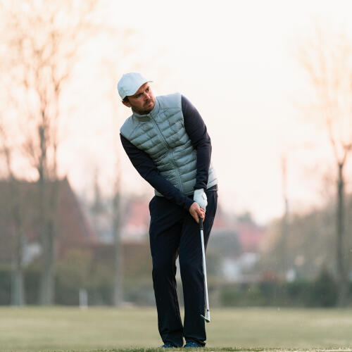 Doudoune sans manches golf homme temps froid vert fonce inesis sale