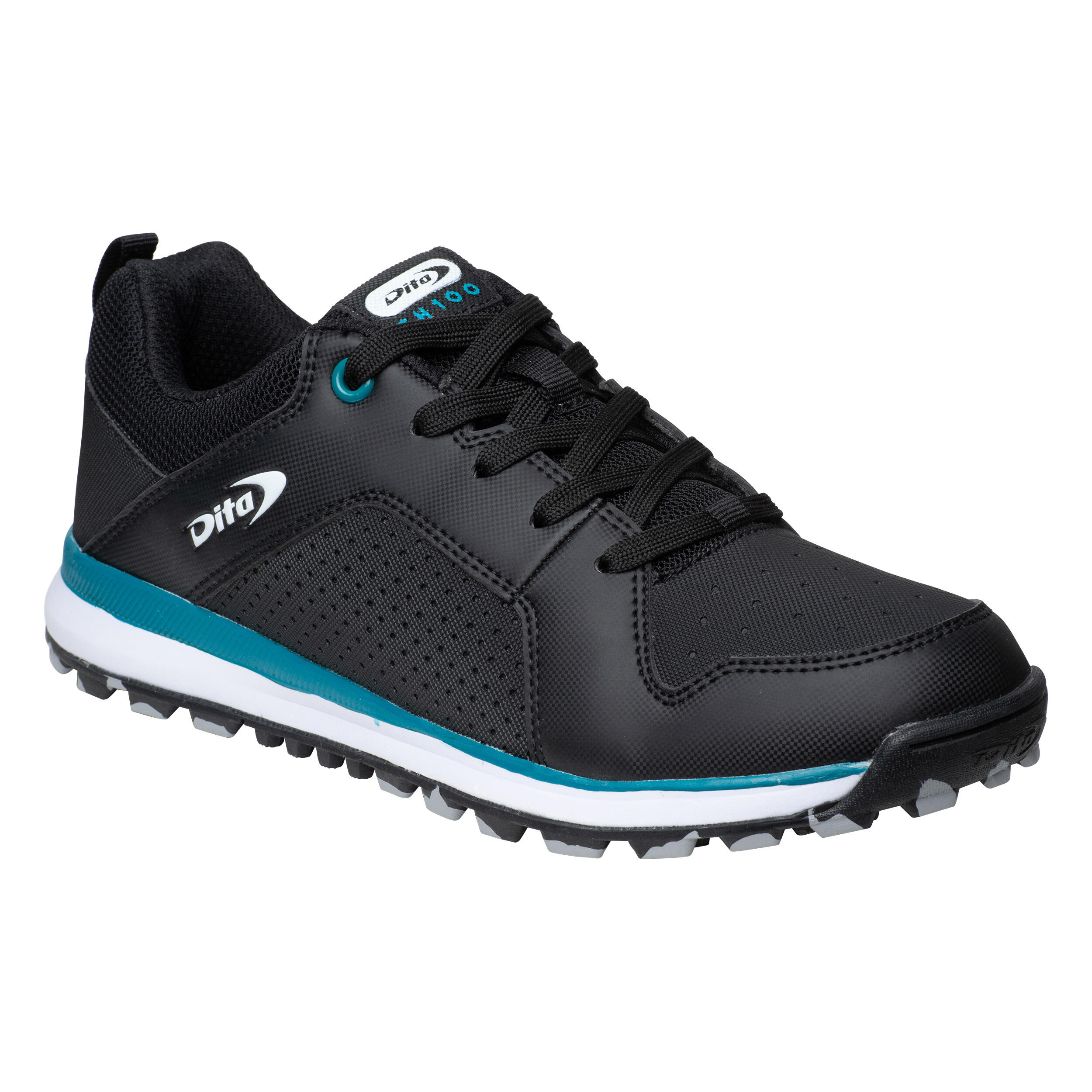 Adult Low to Moderate-Intensity Field Hockey Shoes DT100 - Black 7/9