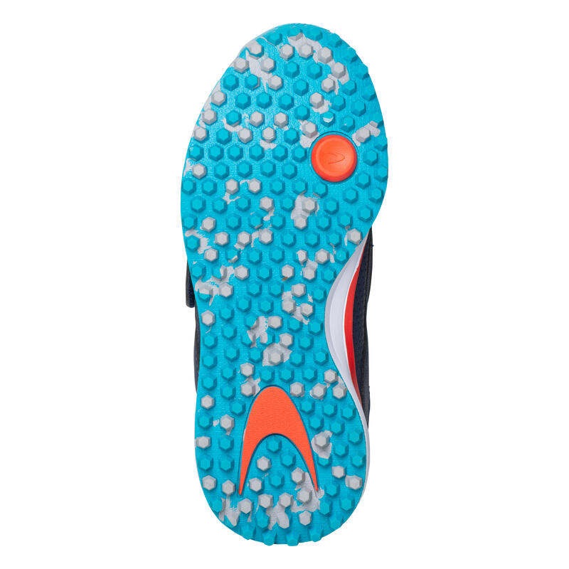 Kinder Feldhockeyschuhe Klettverschluss - DT100 Fix And Go blau