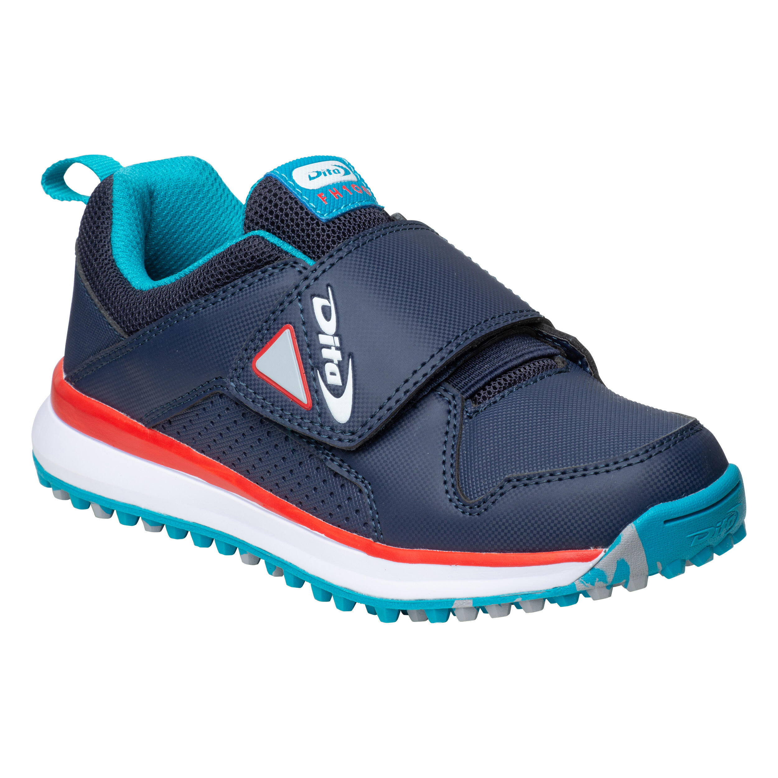 Hockeyschoenen voor kinderen laag intensief DT100 Fix And Go blauw 4/9