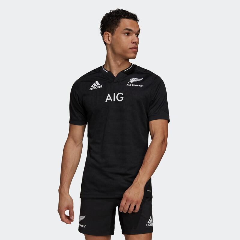 Rugbyshirt voor volwassenen All Blacks replica Nieuw-Zeeland 2021 zwart