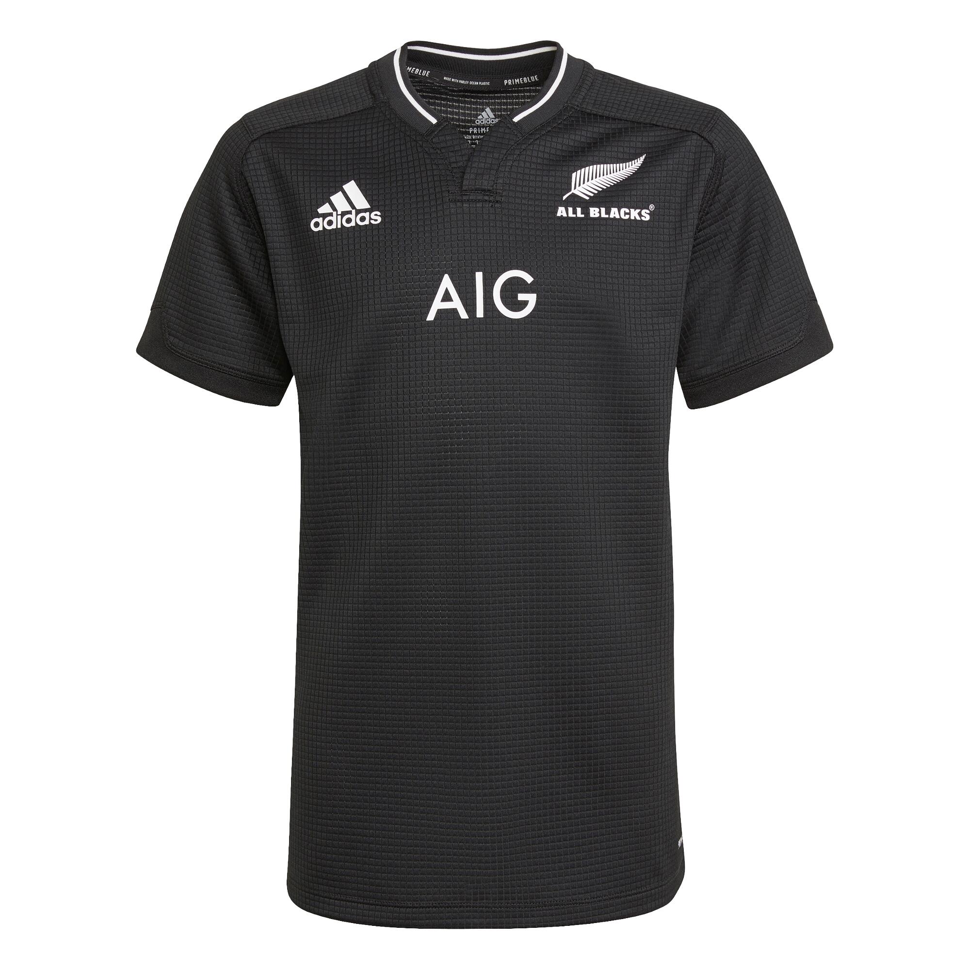 Kids' All Blacks Replica Rugby Shirt New Zealand 2021 - Black 1/3