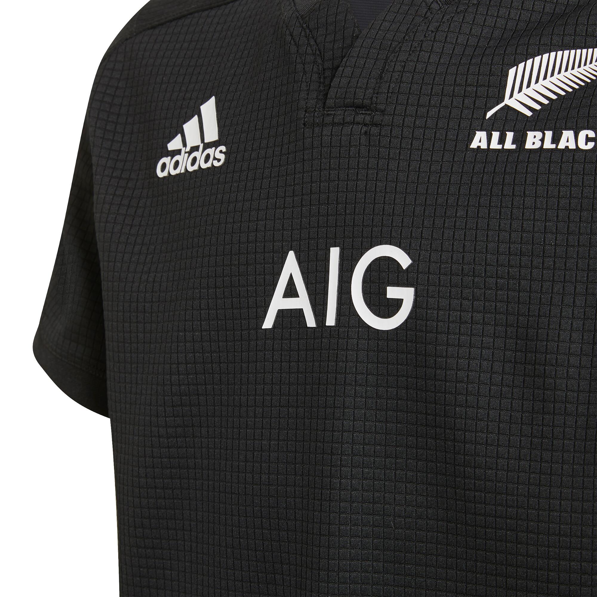 Kids' All Blacks Replica Rugby Shirt New Zealand 2021 - Black 3/3