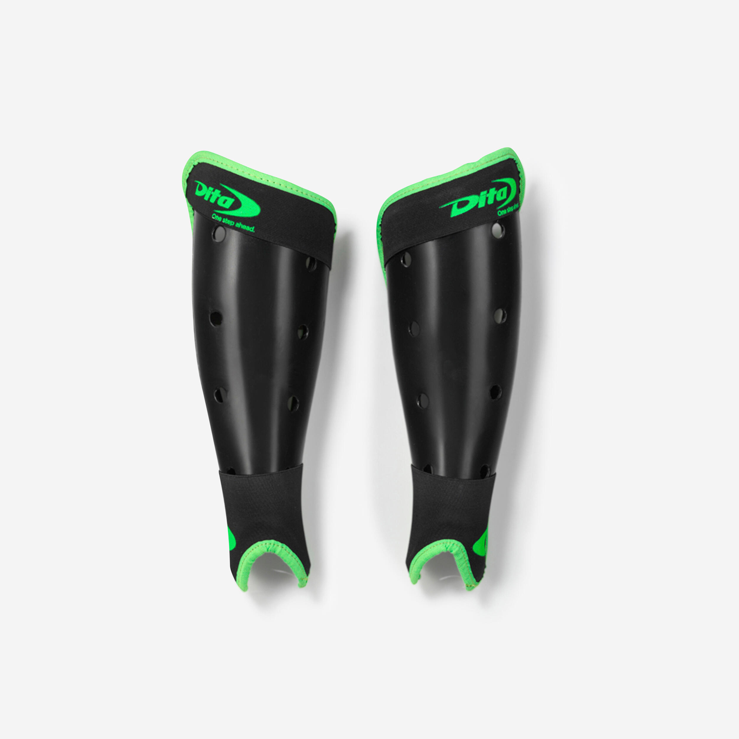 Adult Low Intensity Field Hockey Shin Guards Ortho Green DITA