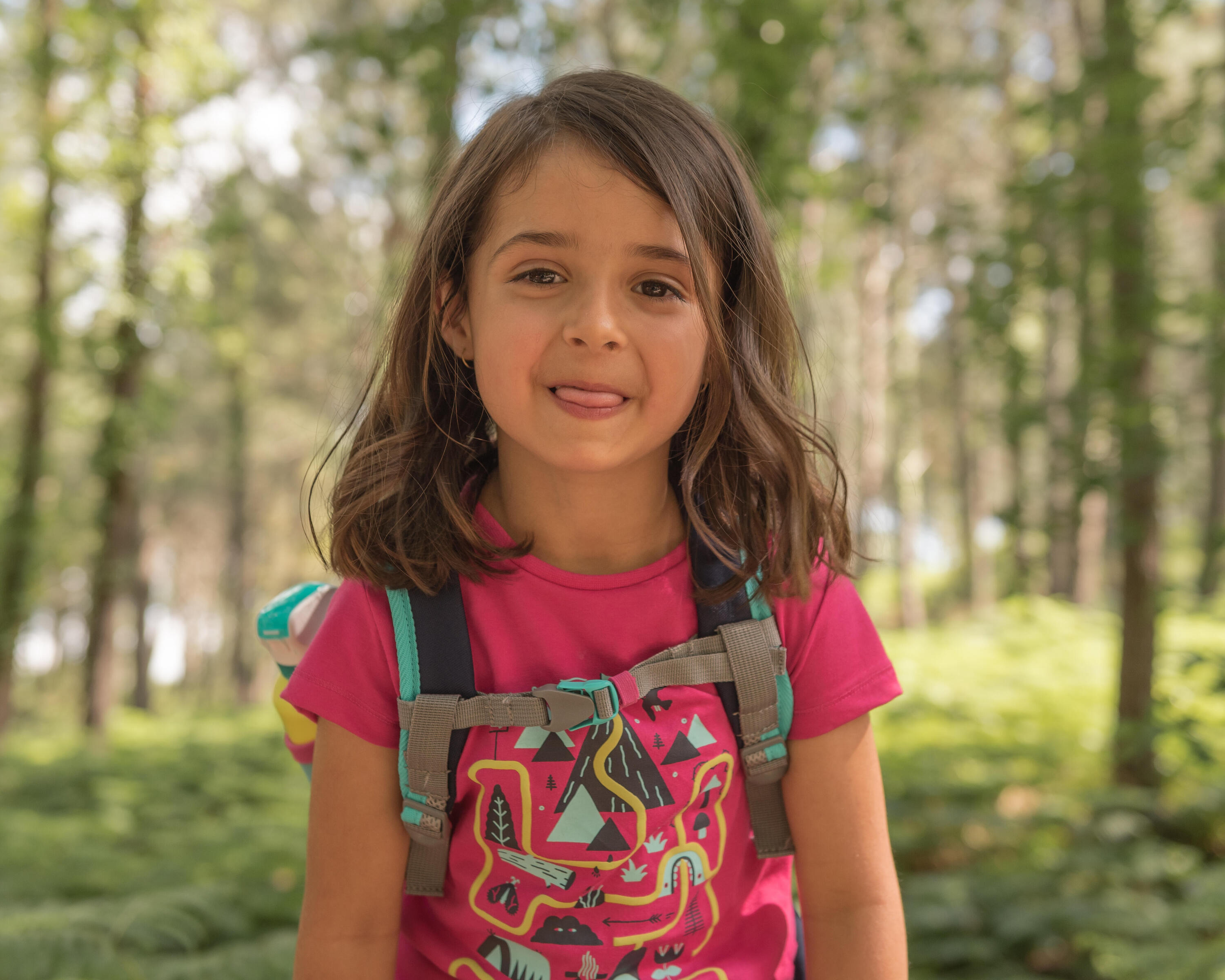 Children's Hiking t-shirt - MH100 KID - Age 2-6 YEARS - pink  6/6