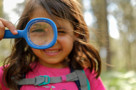 Loupe de randonnée - MH100 - enfant -grossissement x3 bleue