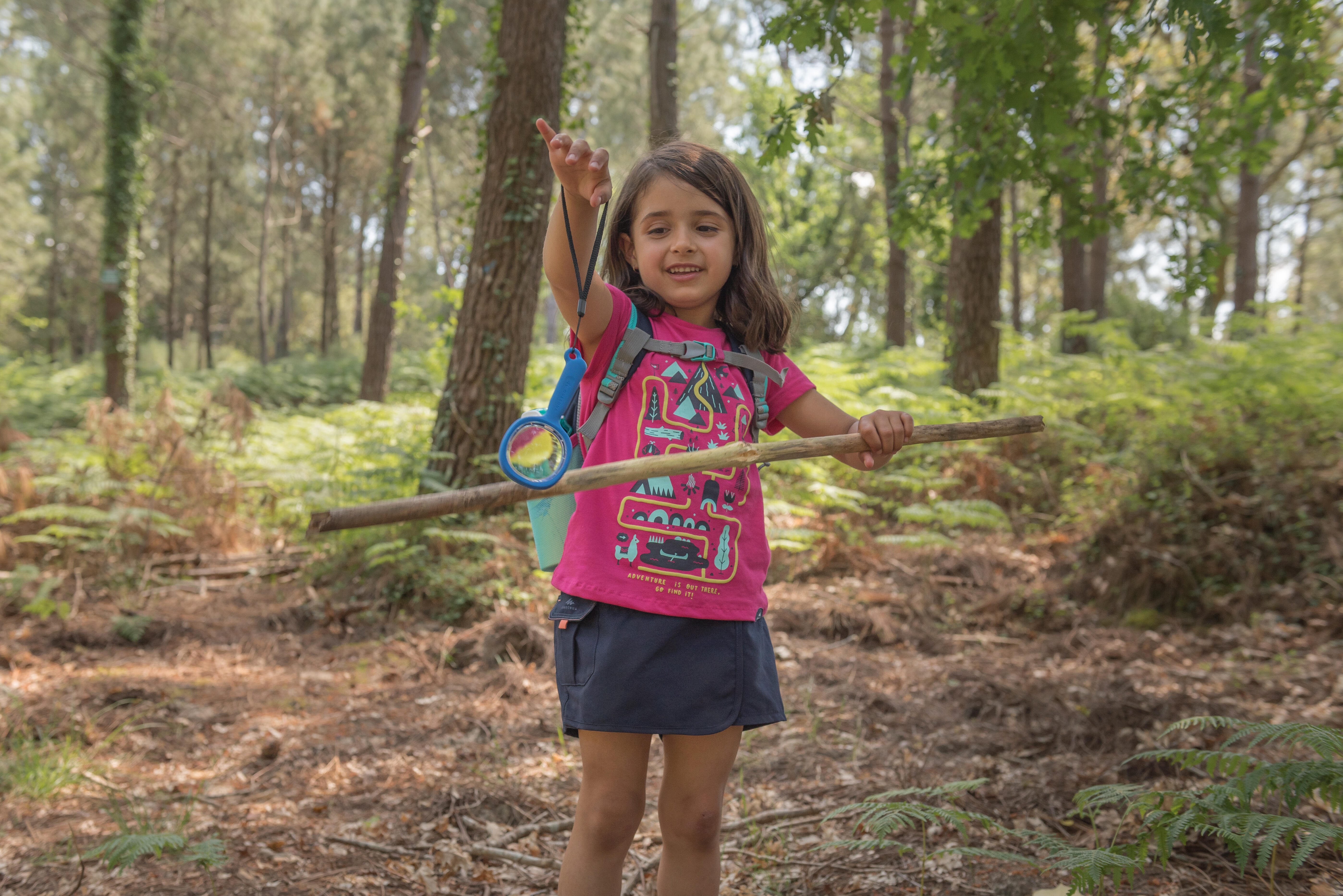 Kids’ Hiking Skort - MH 100 Navy Blue - QUECHUA