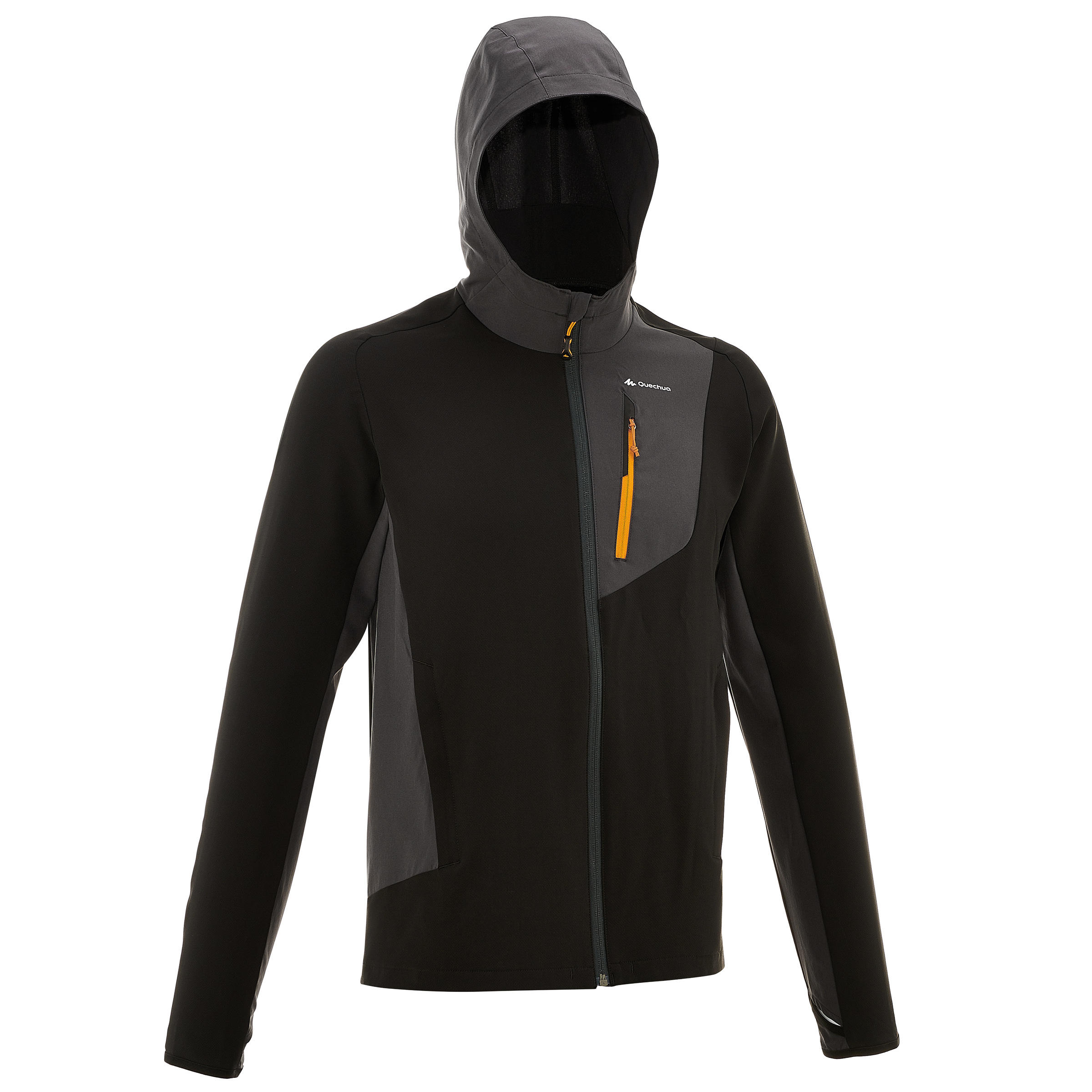 Men’s Softshell Hiking Jacket - MT 900 Black - Black, Carbon grey ...