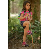 جوارب قصيرة للمشي للأطفالMH100 - عبوة من قطعتين - وردي / رمادي