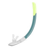 Adult Snorkel SNK 520 - grey blue and neon yellow