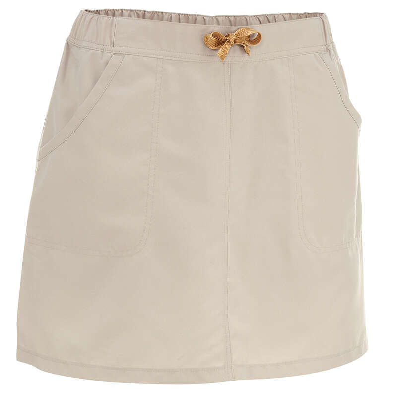 WOMEN NATURE HIKING SHORTS/TANK TOPS - Women's NH100 - Beige QUECHUA
