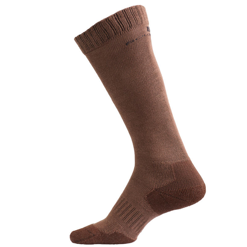 CHAUSSETTES CHASSE RESPIRANTES HAUTES 100 SANGLIER