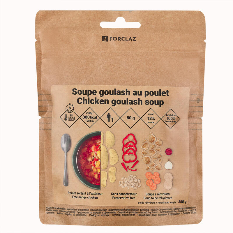 Gevriesdroogde soep - Goulash met kip - 50 g