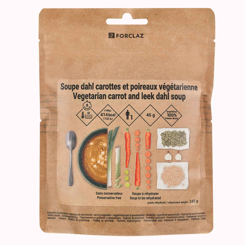 Trekkingnahrung Linsensuppe lyophilisiert vegetar. Möhre Lauch Kichererbse 45 g Trekkingnahrung Linsensuppe lyophilisiert vegetar. Möhre Lauch Kichererbse 45 g