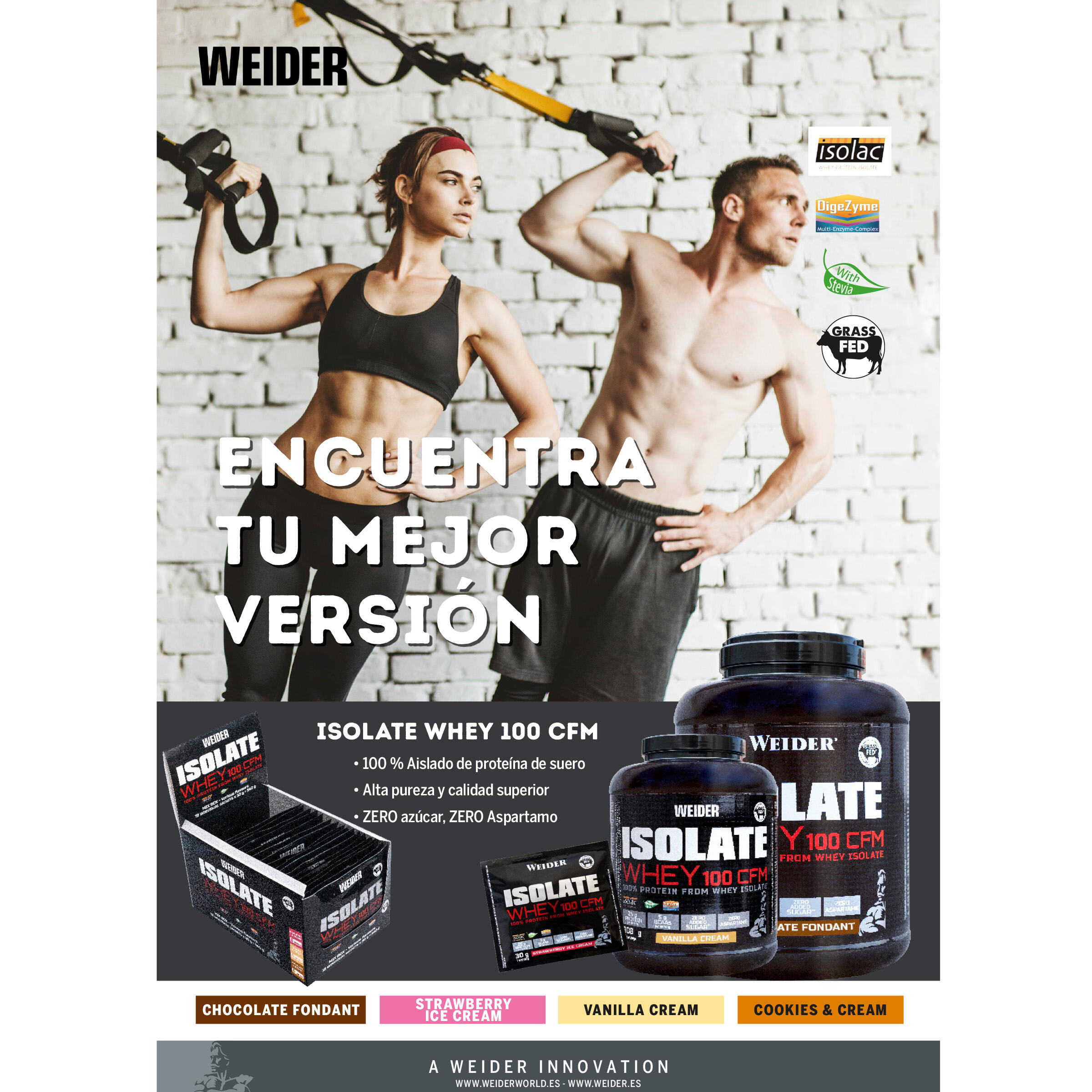 Proteína isolada 908 g Weider Whey 100 CFM 908 g 4/5