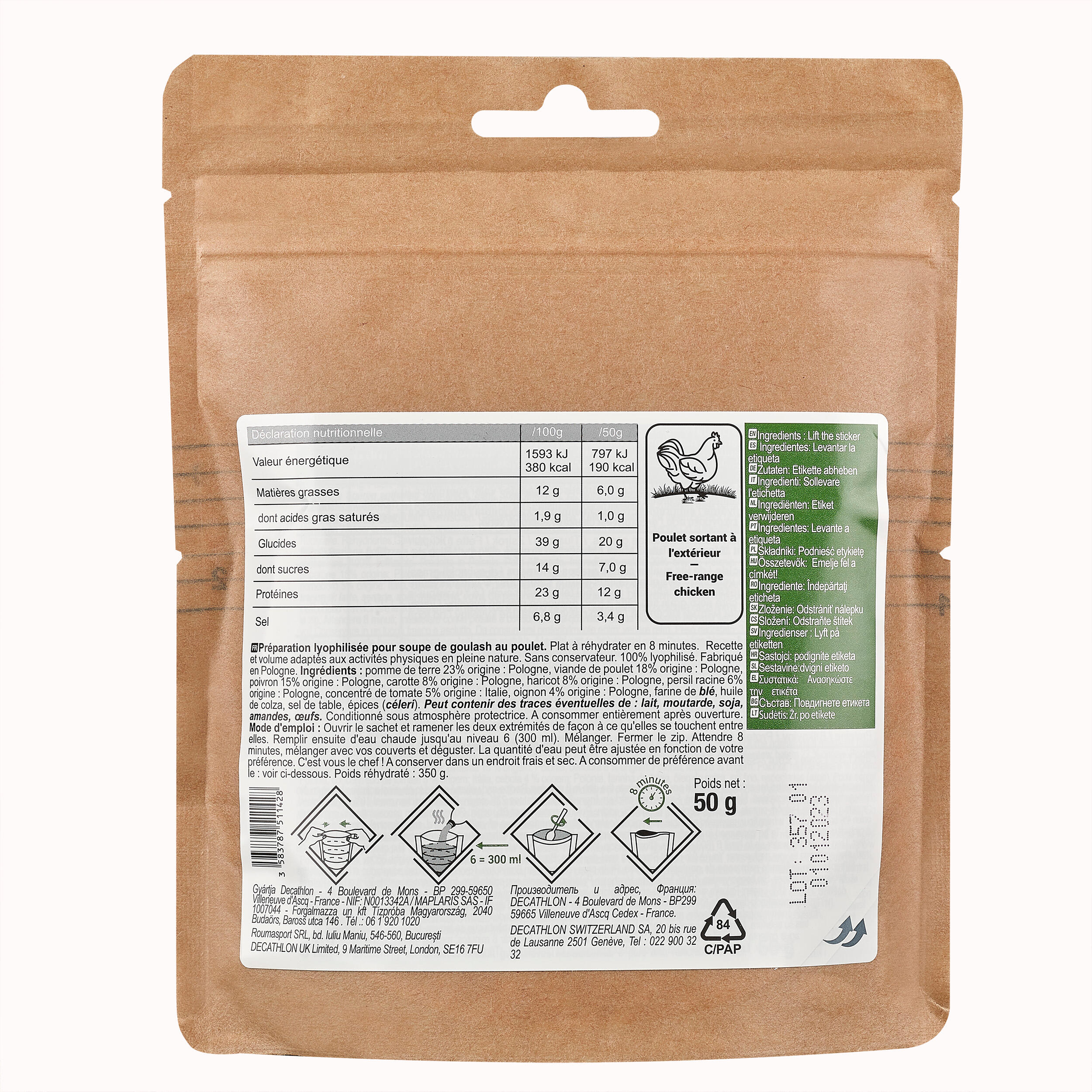 Freeze-dried Soup - Chicken Goulash - 50 g 4/5