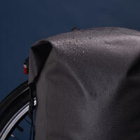 Siva vodootporna torba za bicikl 900 (27 l)
