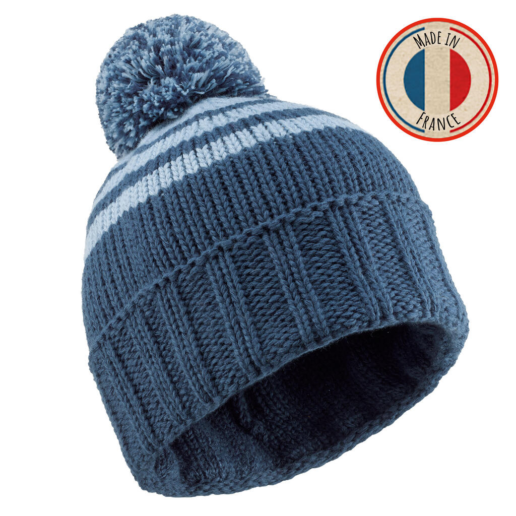 Adult ski hat grand nord made in france navy blue-blue