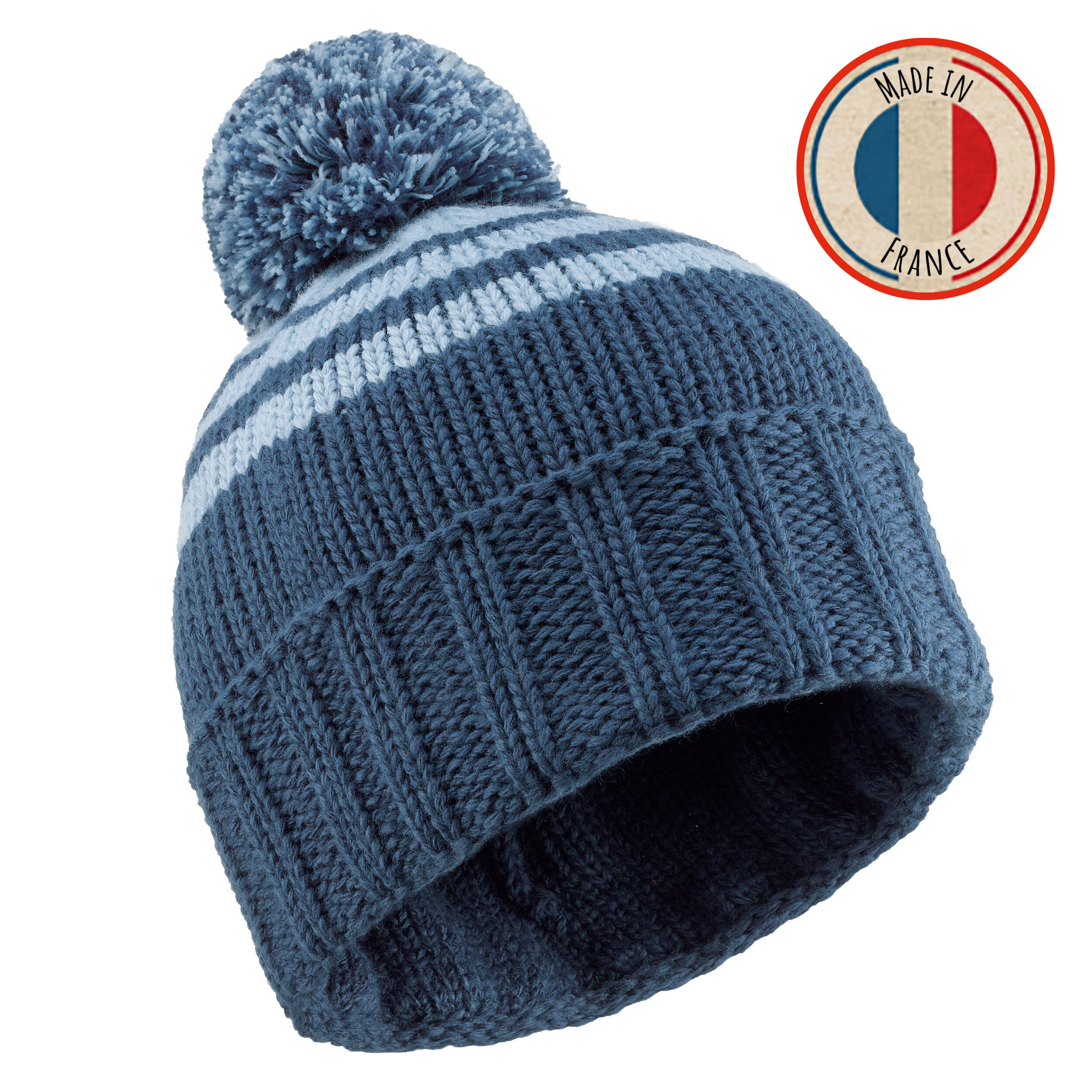 ADULT SKI HAT GRAND NORD MADE IN FRANCE NAVY BLUE-BLUE 1/8